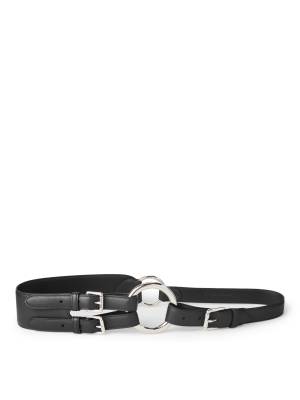 Tri-strap O-ring Calfskin Belt