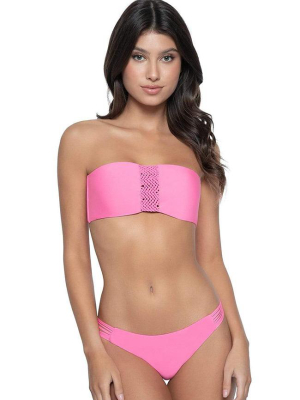 Pq Swim Pink Topaz Erika Bandeau Top