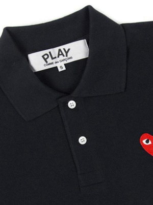 Comme Des Garcons Play Polo Shirt - Black