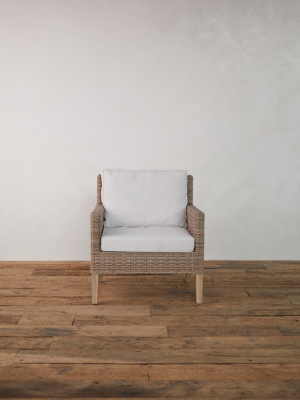 Wicker + Teak Chair