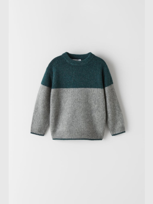 Colorblock Knit Sweater