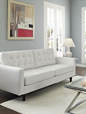 Era Leather Sofa White