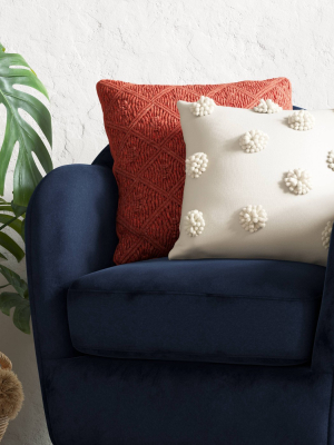 Holiday Pom-pom Square Throw Pillow - Opalhouse™