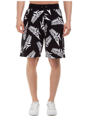 Givenchy Allover Logo Printed Track Shorts