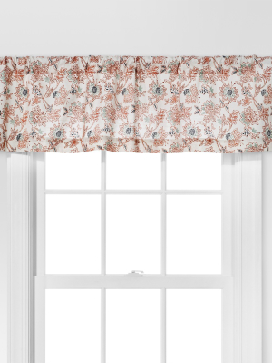 15"x54" Floral Window Valance White/beige - Threshold™