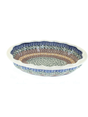 Blue Rose Polish Pottery Athena Scallop Baking Dish