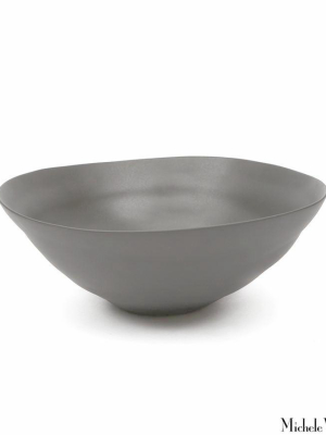 Matte Porcelain Serving Bowl Grey - Large