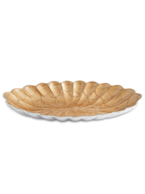 Julia Knight Peony 16" Oval Bowl In Toffee