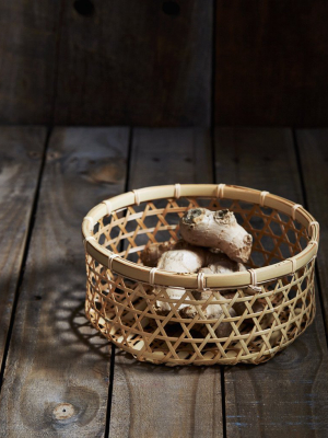 'mutsume' Woven Bamboo Basket - Medium
