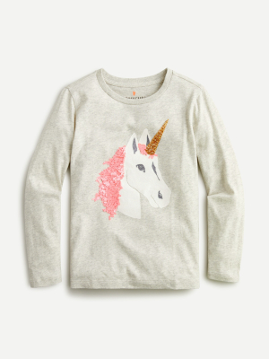 Girls' Sequin Unicorn T-shirt