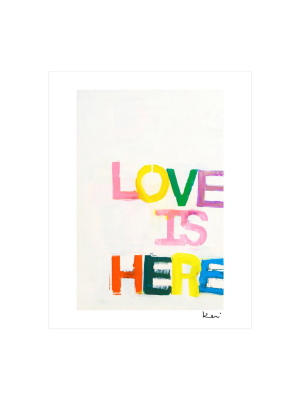 Love Is Here Mini Art Print