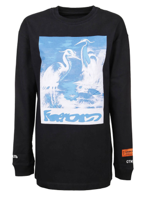 Heron Preston Graphic Printed Long-sleeve T-shirt