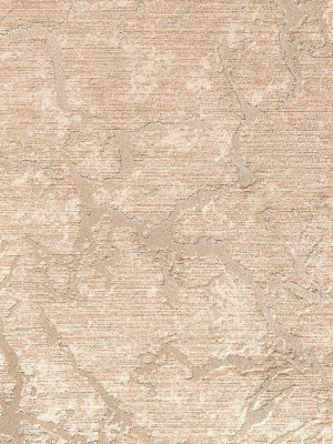 Laura Cracked Plaster Textured Wallpaper In Beige And Metallic By Bd Wall