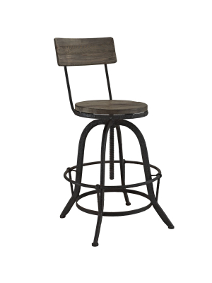 Palamas Wood Bar Stool Brown