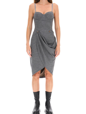 Burberry Draped Fitted Dress