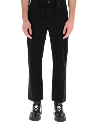 Valentino Vltn Tag Straight Leg Jeans