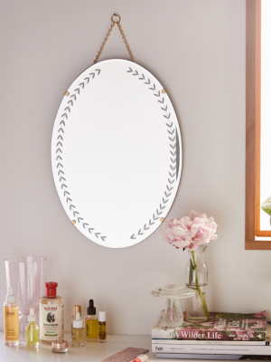 Emerson Etched Oval Wall Mirror