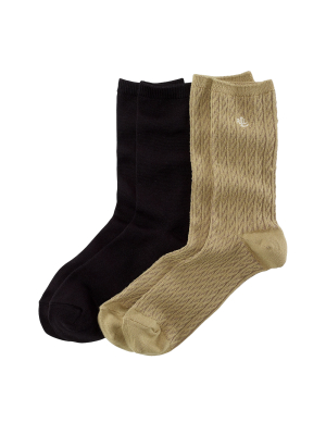 Cable-knit Trouser Sock 2-pack