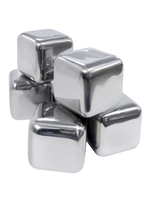 Epicureanist Stainless Ice Cubes (set Of 6)