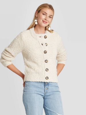 Women's Button-front Cropped Cardigan - Universal Thread™