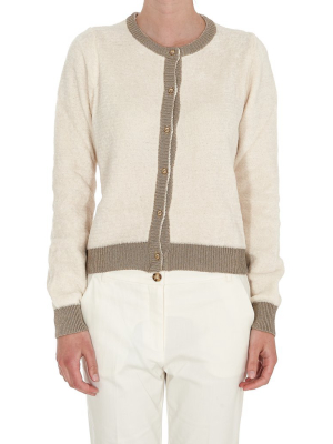 Pinko Contrast Trim Knitted Cardigan