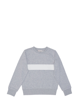 Moncler Enfant Stripe Print Crewneck Sweatshirt