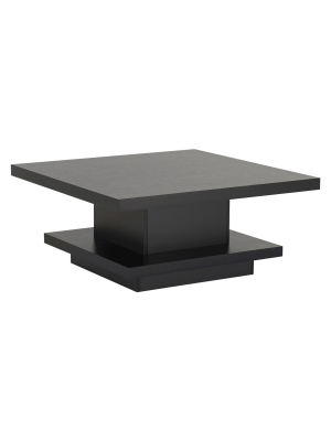 Traci Contemporary Pagoda Style Coffee Table Black - Iohomes