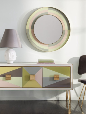 Jonathan Adler Harlequin Round Mirror