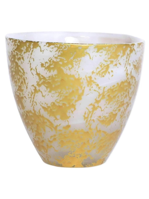 Vietri Rufolo Glass Gold Scattered Votive