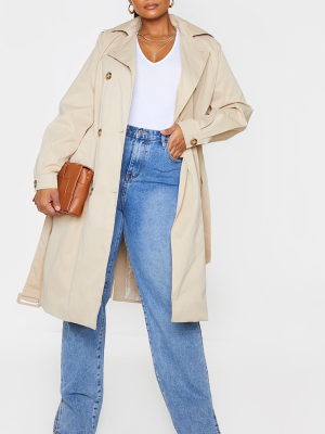 Plus Stone Lightweight Belted Trench Coat
