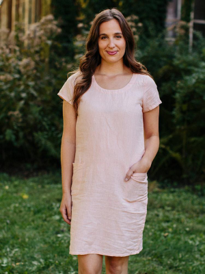 Kensington Linen Dress - Pink