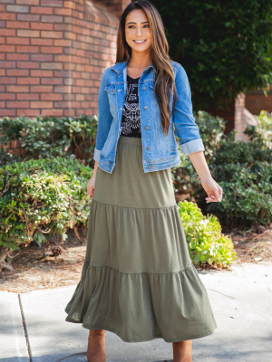 The Celeste Skirt - Olive