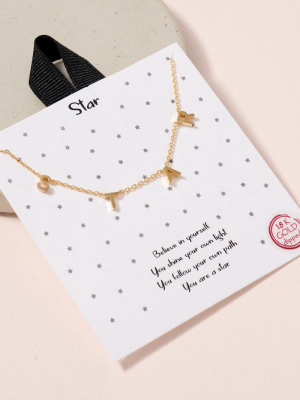 S-t-a-r Letter Charm Necklace