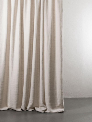 Extra Wide Sand Panama Linen Curtains 290cm /114” Wide