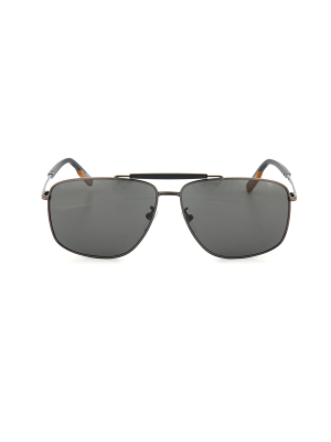 Shiny Gunmetal Matte Sunglasses