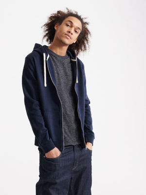 Organic Cotton Standard Label Loopback Zip Hoodie