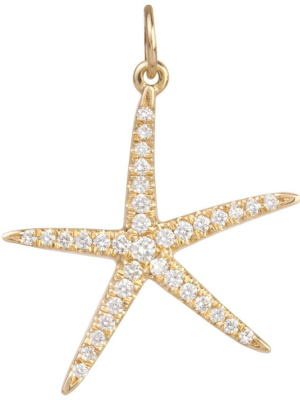 Large Starfish Charm Pavé Diamonds