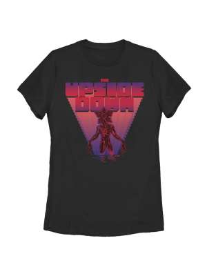 Women's Stranger Things The Upside Down 8-bit Demogorgon T-shirt