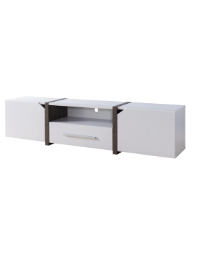 81" Miran Contemporary Tv Stand White - Iohomes