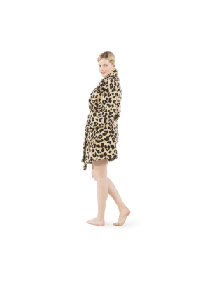 Women's Bathrobe Leopard - Linum Home Textiles