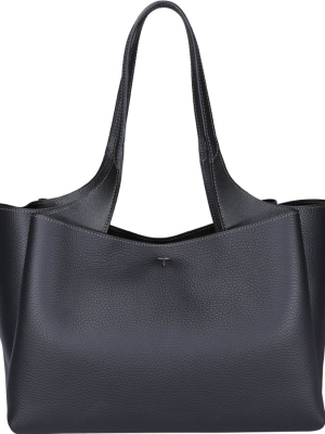 Tod's Logo Embossed Tote Bag