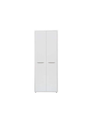 Gammel High Bookcase With Doors - White