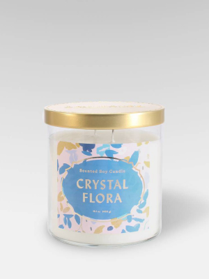 15.1oz Lidded Glass Jar 2-wick Candle Crystal Flora - Opalhouse™