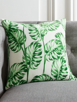 16" Monstera Leaf Pillow