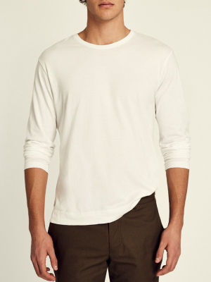 Long Sleeve Crewneck T-shirt In Pima Cotton