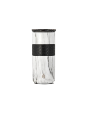 Elemental 16oz Pattern Double Walled Stainless Steel Coffee Tumbler With Ceramic Lid