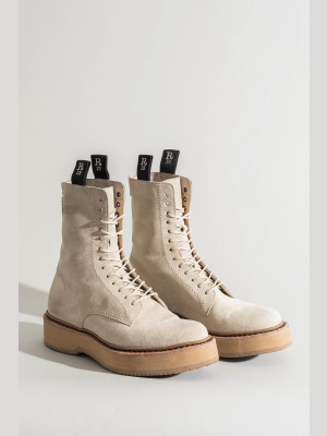 Single Stack Boot - Khaki Suede