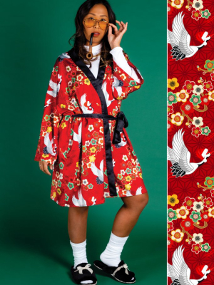 The All Doved Up | Ladies Unisex Christmas Crane Kimono