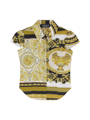 Versace Kids Barocco Print Short-sleeve Shirt