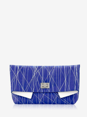 Gigi New York Blue Claire Clutch Bag